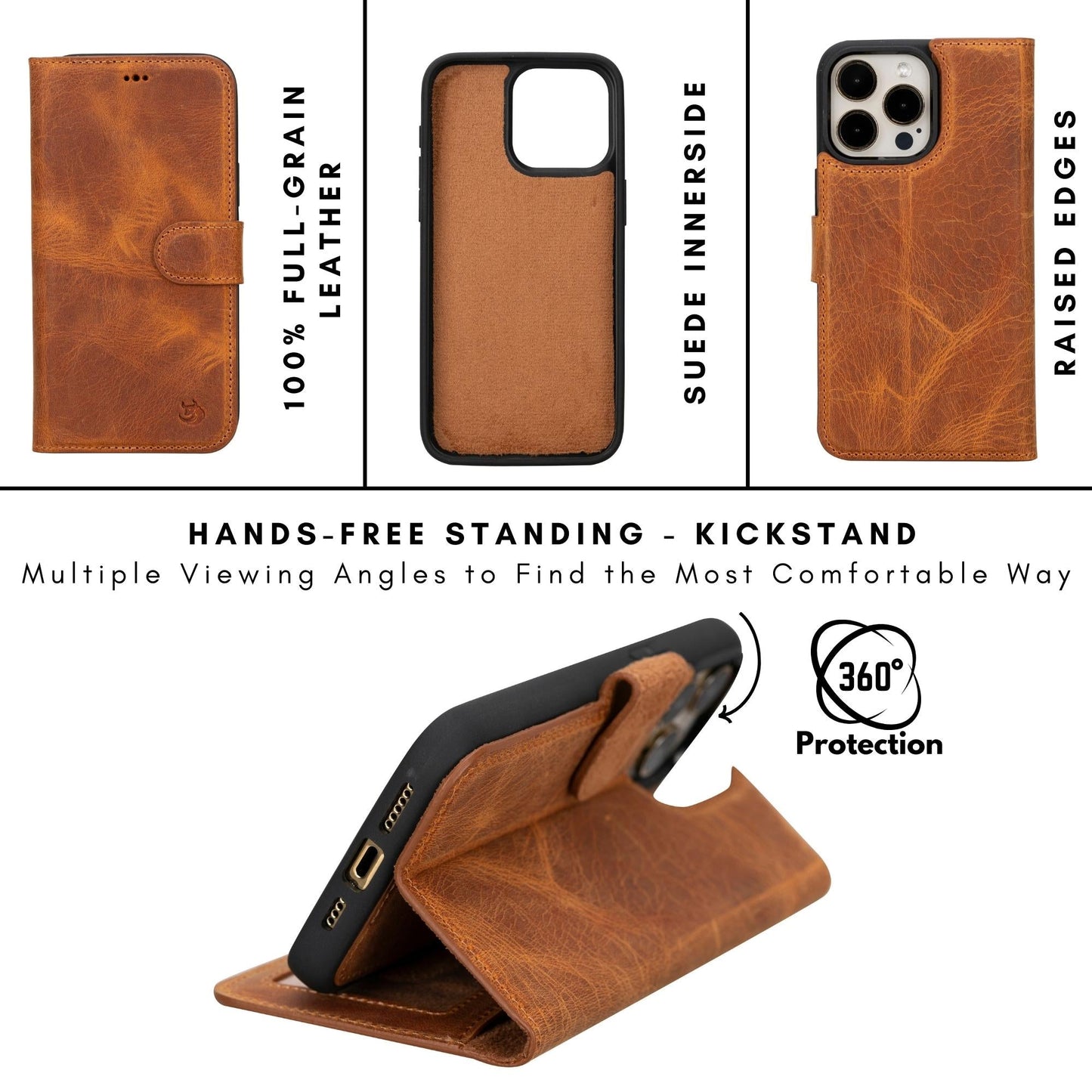 Casper iPhone 14 Series Detachable Leather Wallet Case - Concordia Style Boutique