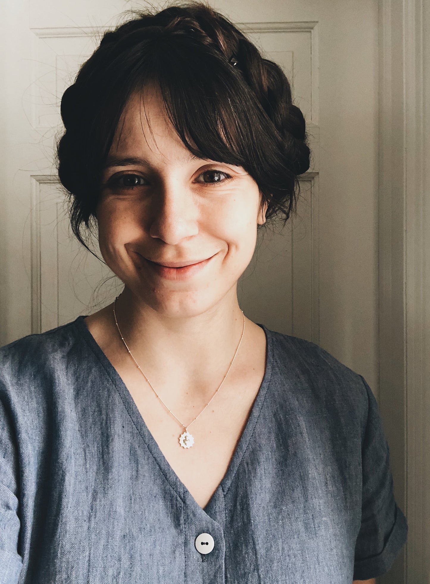 The Little Sacred Heart® minimalist scalloped necklace in sterling silver