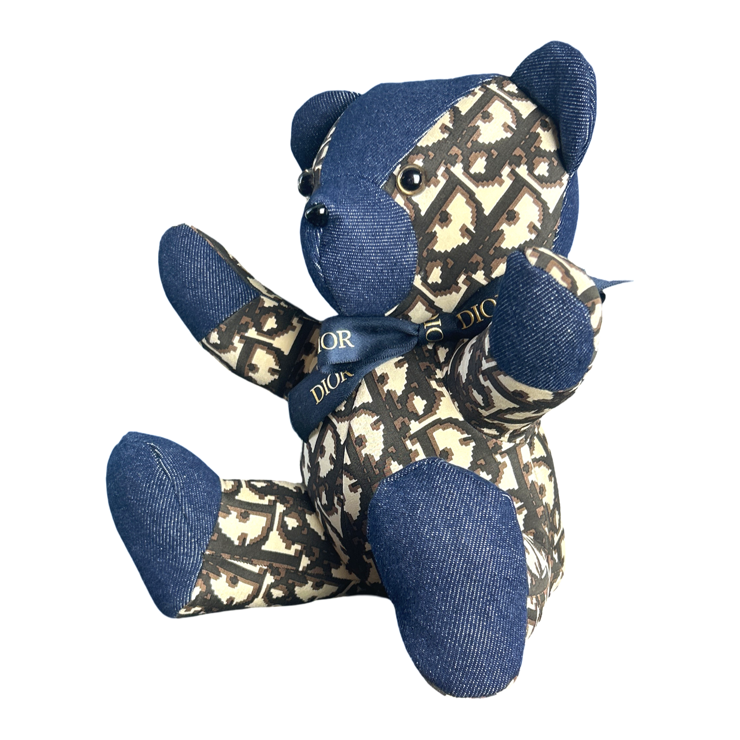 Trotter Vintage Silk Scarf Patchwork Teddy Bear