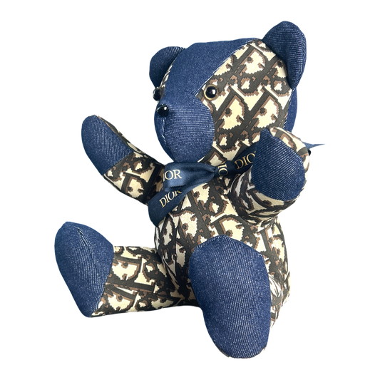 Trotter Vintage Silk Scarf Patchwork Teddy Bear