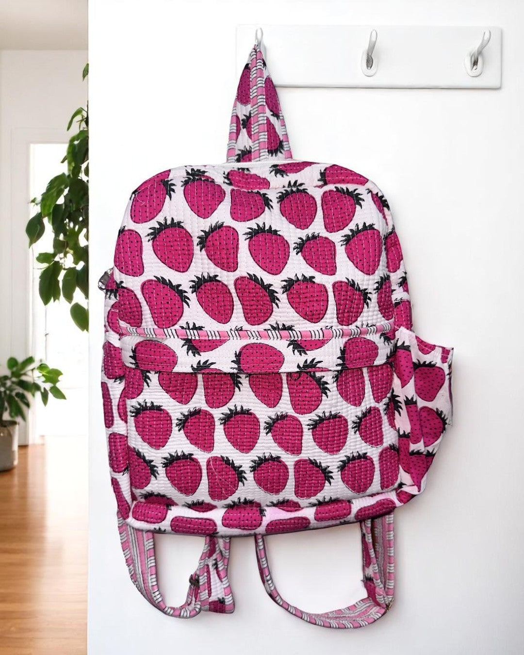 SC - Addison Strawberry Print Backpack