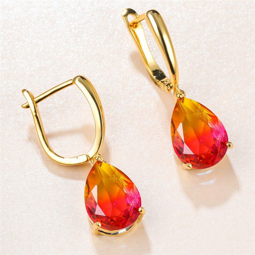 BI-COLOR TOPAZ DANGLING EARRINGS (PAIR) - Concordia Style Boutique