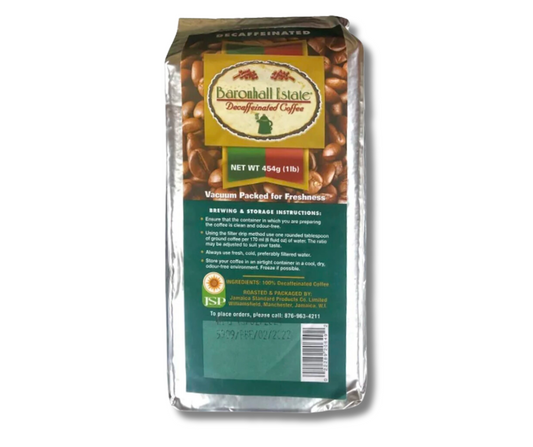 Baronhall Estate Jamaican Gourmet DECAF Ground Coffee (16oz) - Concordia Style Boutique