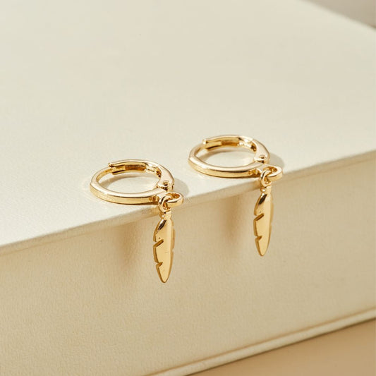TINY FEATHER EARRINGS (PAIR) - Concordia Style Boutique