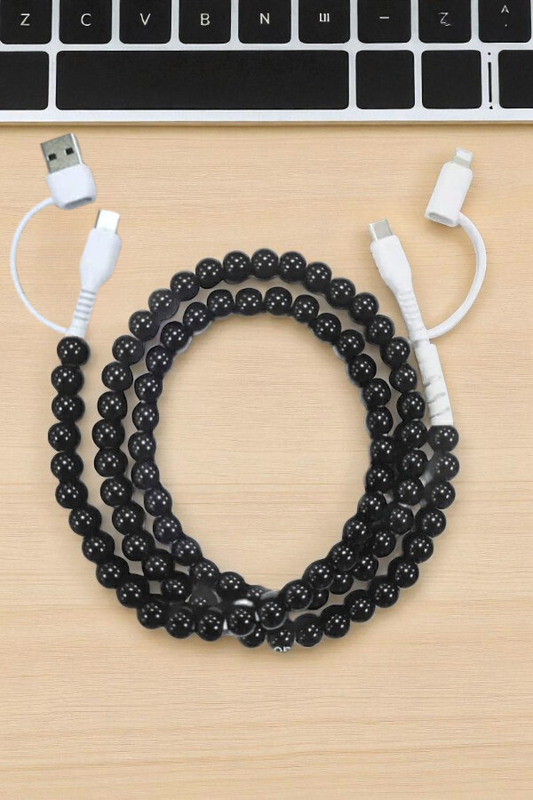 SC - ETA 9/22 - Updated Black Beaded Cord Phone Charger