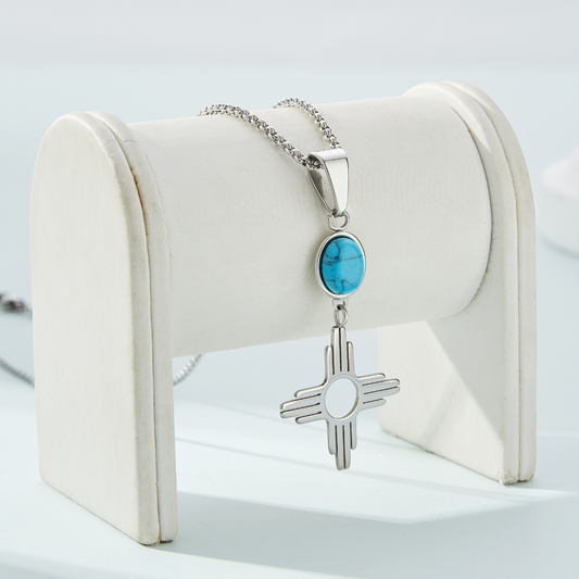 TURQUOISE SUN NECKLACE - Concordia Style Boutique