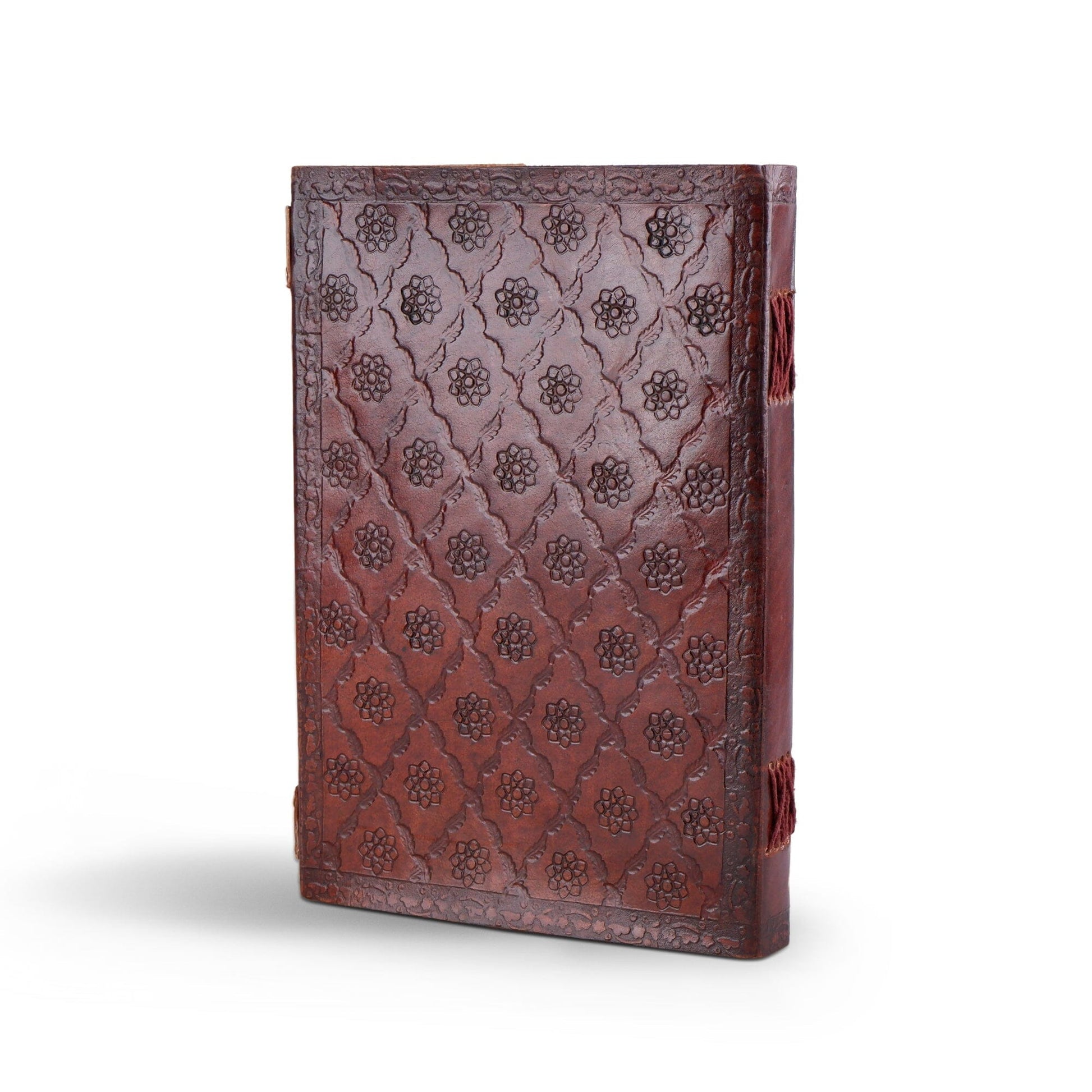 Dark Brown 7 Stones Leather Diary - Concordia Style Boutique