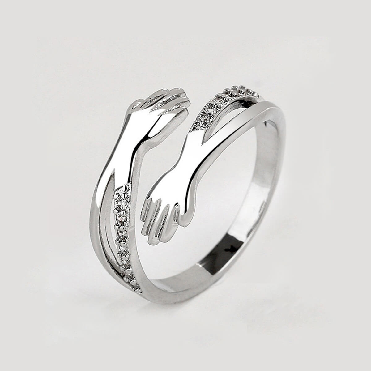 DIAMOND STUDDED HUG RING (ADJUSTABLE) - Concordia Style Boutique