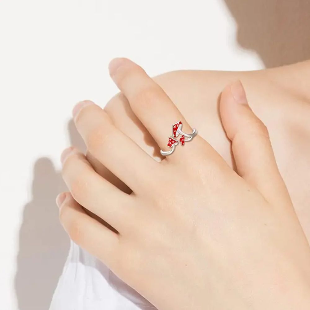RED MUSHROOM RING (ADJUSTABLE) - Concordia Style Boutique