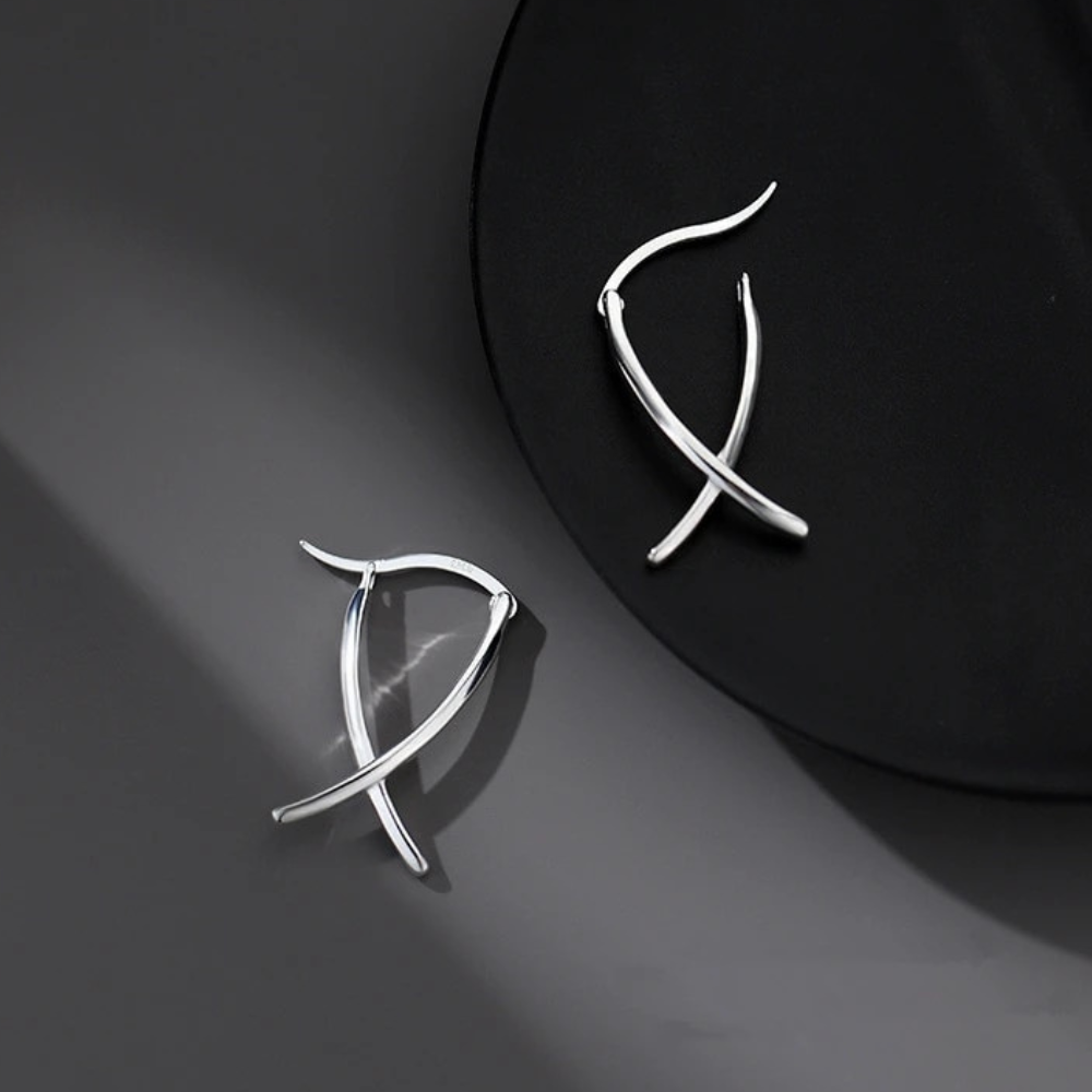 CROSS LINE EARRINGS - Concordia Style Boutique