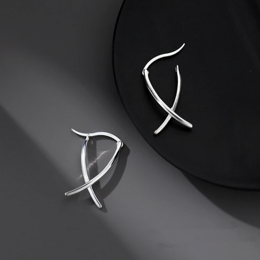 CROSS LINE EARRINGS - Concordia Style Boutique