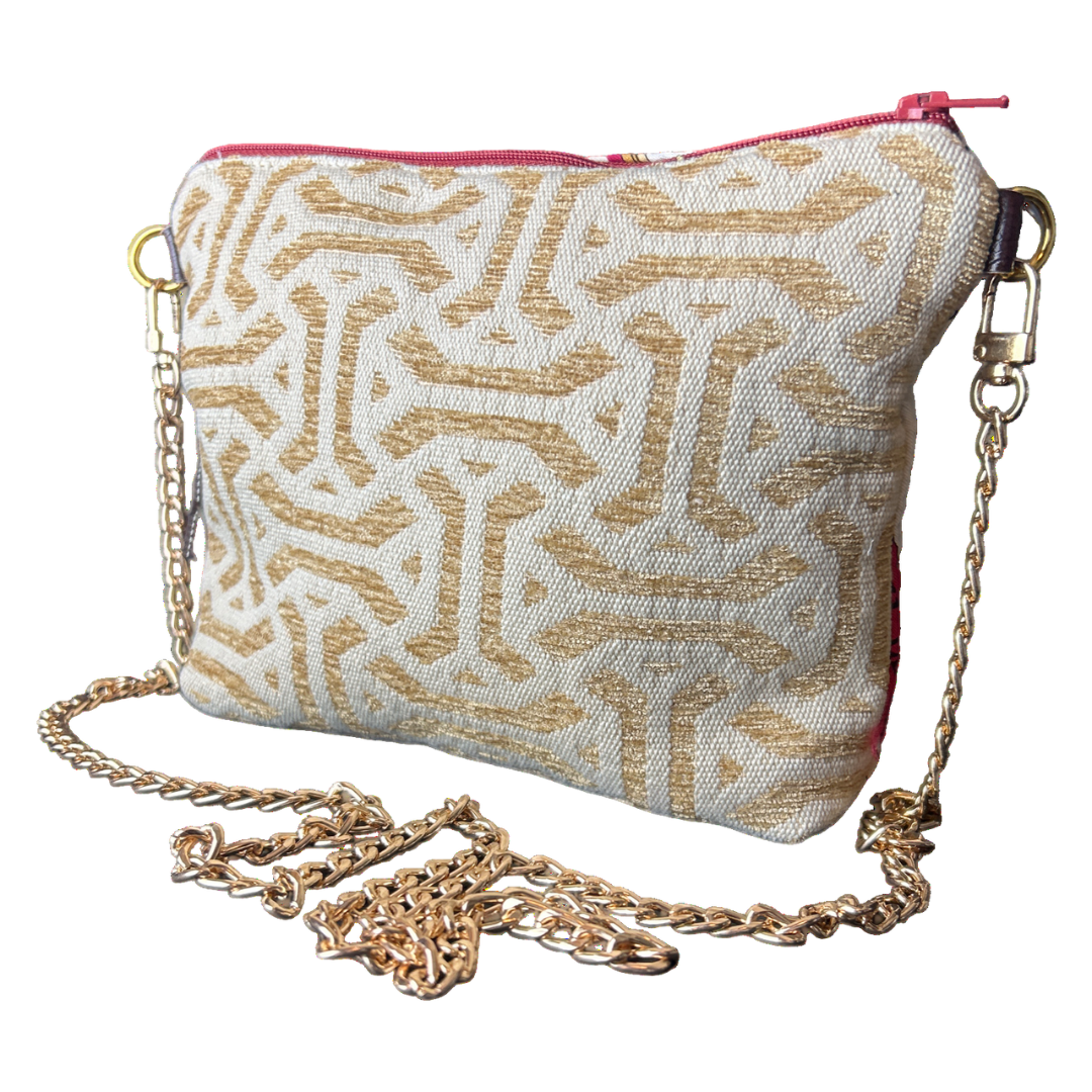 Astrologie Dies et Hore Vintage Silk Scarf Crossbody Bag