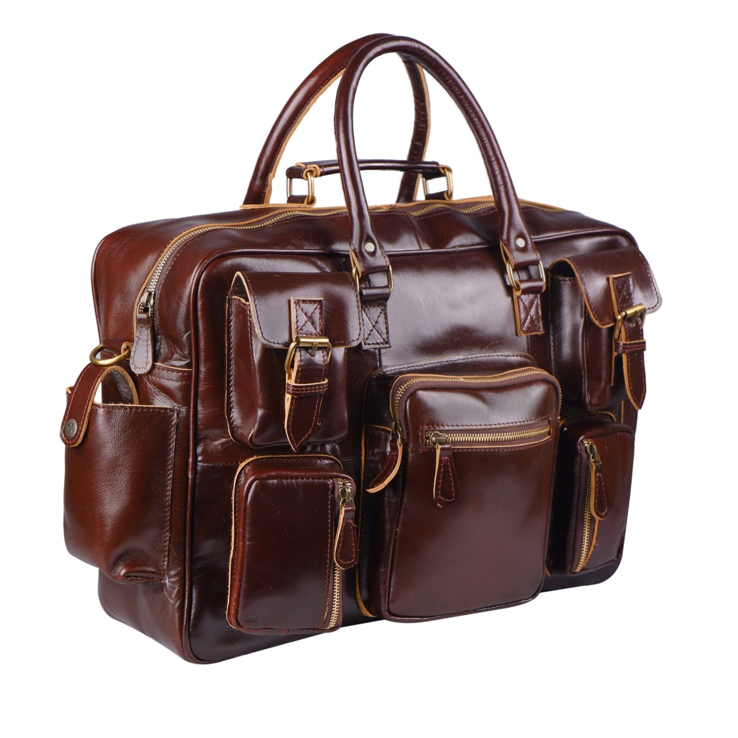 Norman Cherry Red Briefcase - Concordia Style Boutique