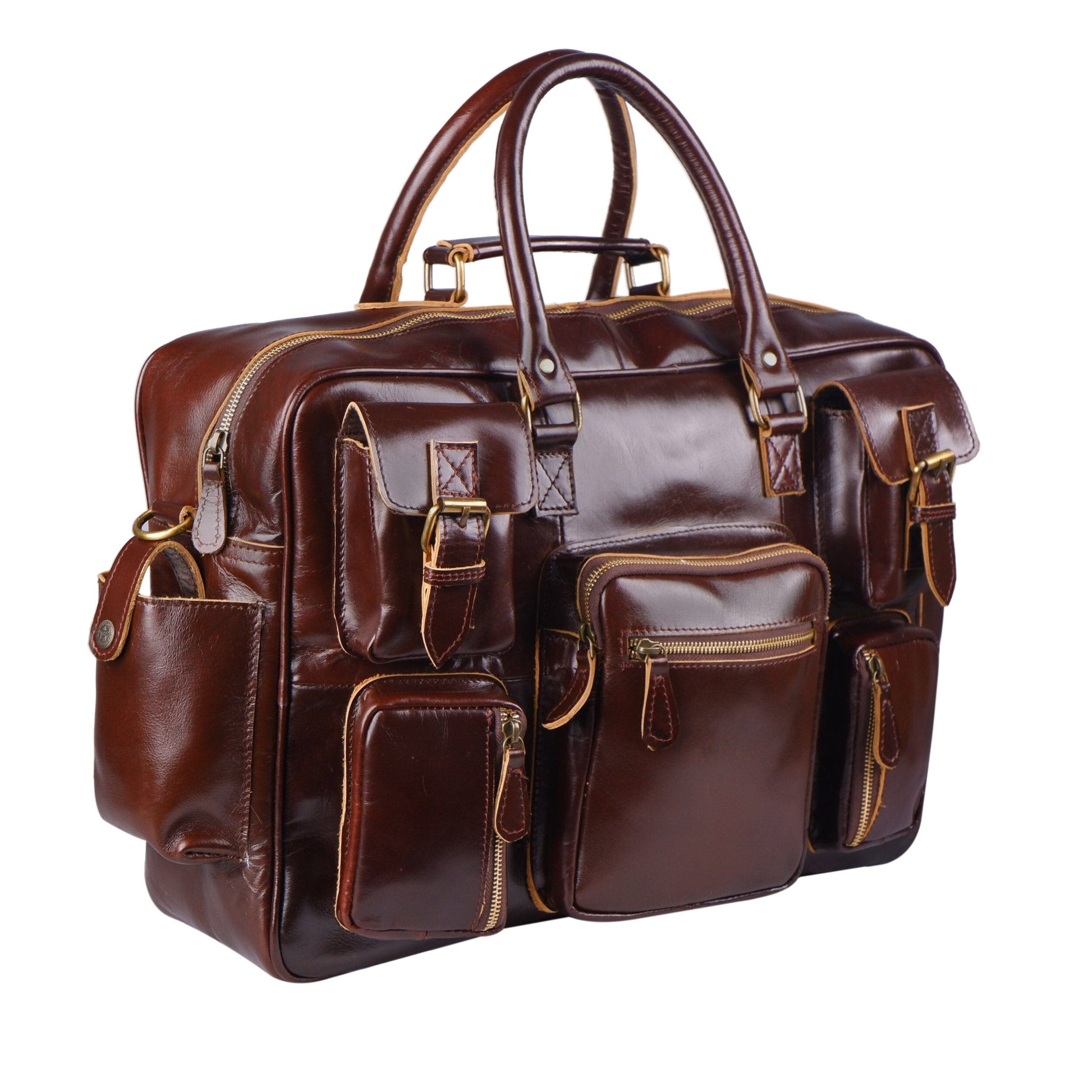 Norman Cherry Red Briefcase - Concordia Style Boutique
