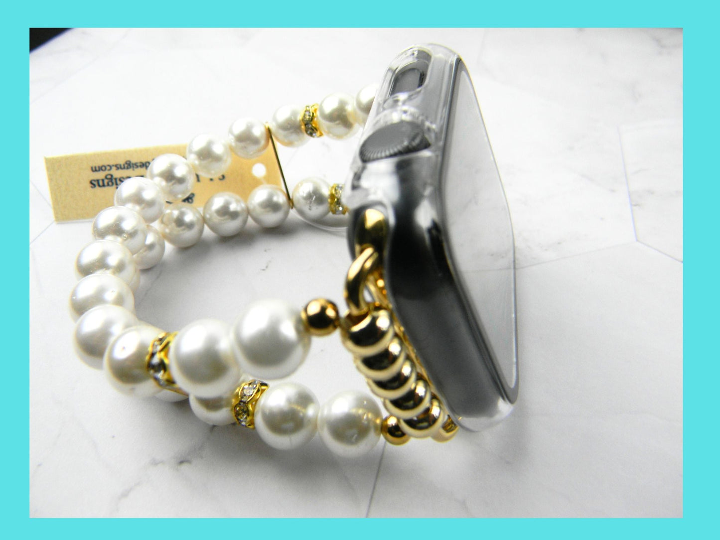 Watch Band for Apple Watch, Off White Pearl Apple Watch Bracelet