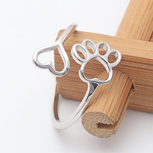 PAW HEART RING (ADJUSTABLE) - Concordia Style Boutique