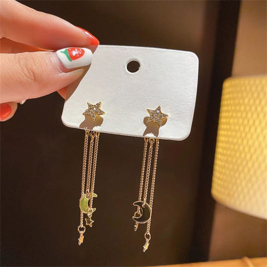 MOON AND STAR EARRINGS (PAIR) - Concordia Style Boutique