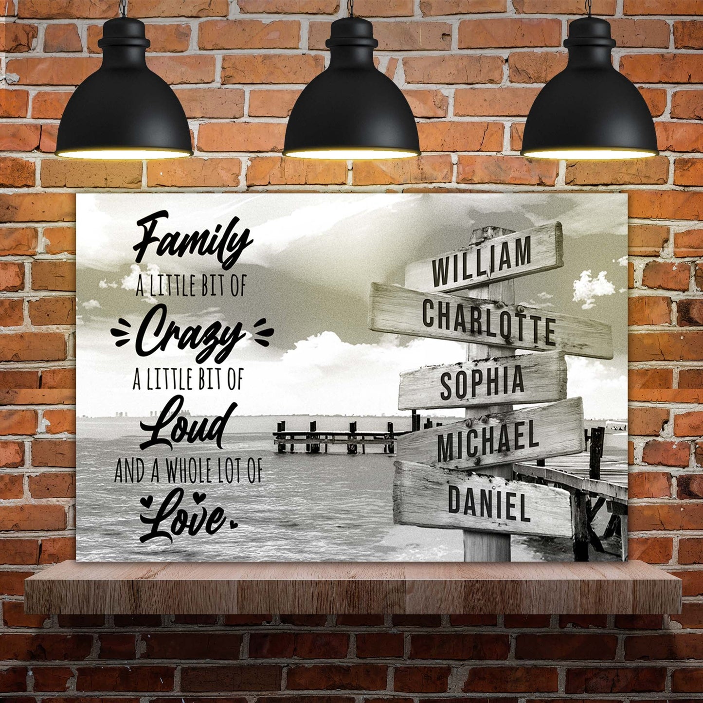 A Lot of Love Family Names Sign