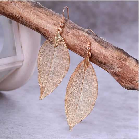 GOLD LEAF EARRINGS (PAIR) - Concordia Style Boutique