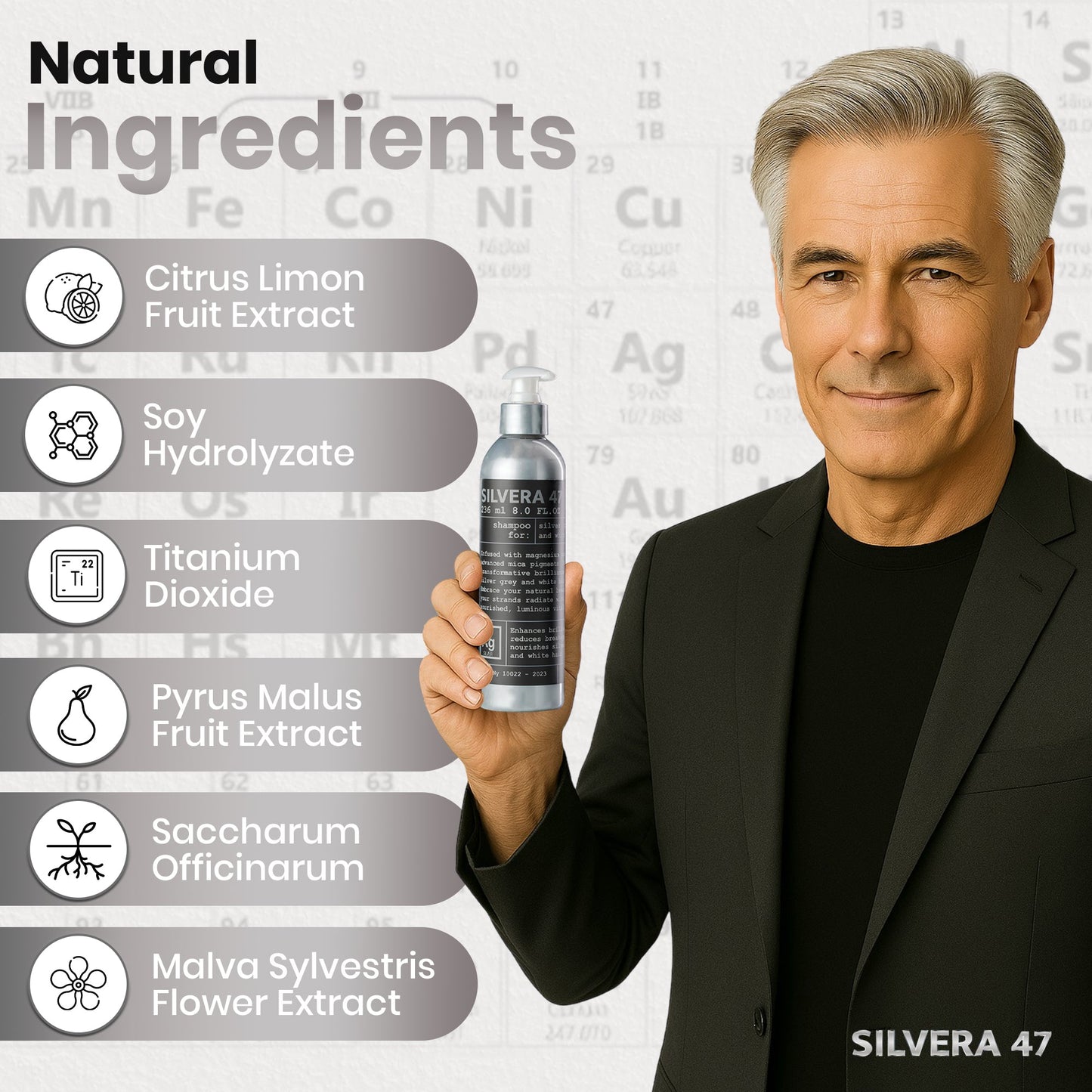 Silvera 47 Silver Hair Conditioner For Grey Hair Shine By JOEL WARREN