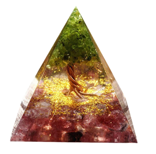 Pyramid Decoration Natural Crystal Gravel Energy Tower - Premium pyramid from erDouckan - Just $26.69! Shop now at Concordia Style Boutique