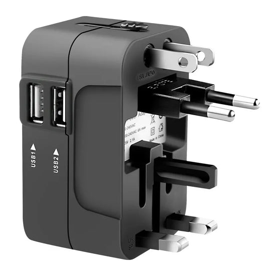 Travel Adapter, Worldwide All In One Universal Travel Adapter Wall Charger AC Power Plug Adapter