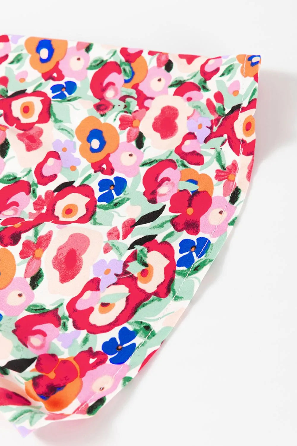 Floral Half Sleeve Deep V Neck Cutout Back Maxi Dress - Concordia Style Boutique