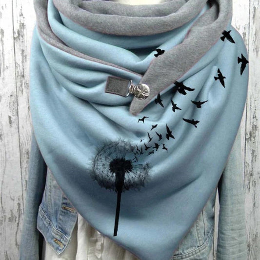 Women's Cotton Warm Button Scarf