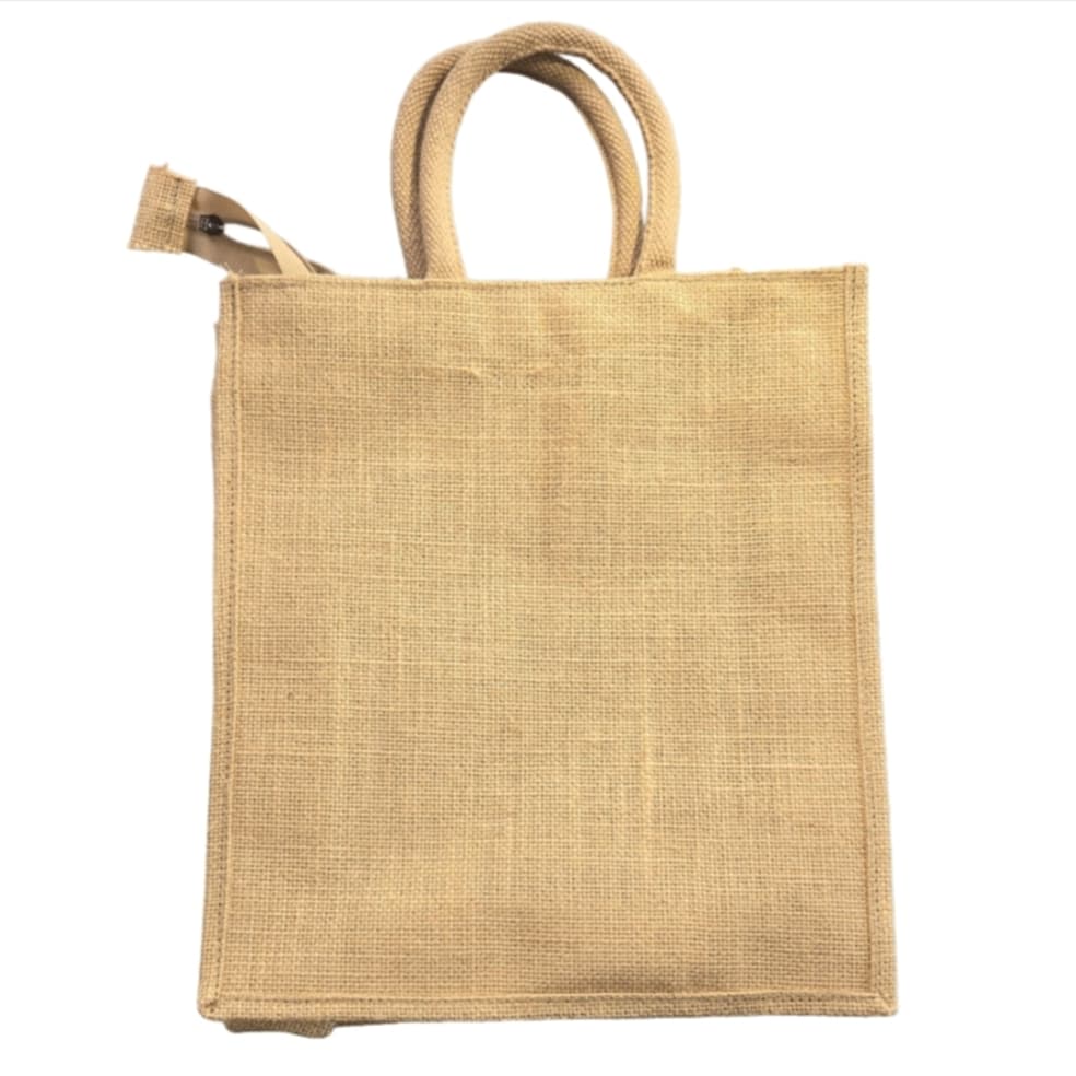 Vintage Style Jute Cotton Pocket Large Tote Shopping BAG Custom made