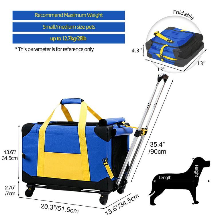 Pet Rolling Carrier with Wheels Pet Travel Carrier Transport Box Dog Strollers for Small Dogs/Cats Up to 28 LBS - Premium Pet Carrier from Concordia Style Boutique - Just $133.52! Shop now at Concordia Style Boutique