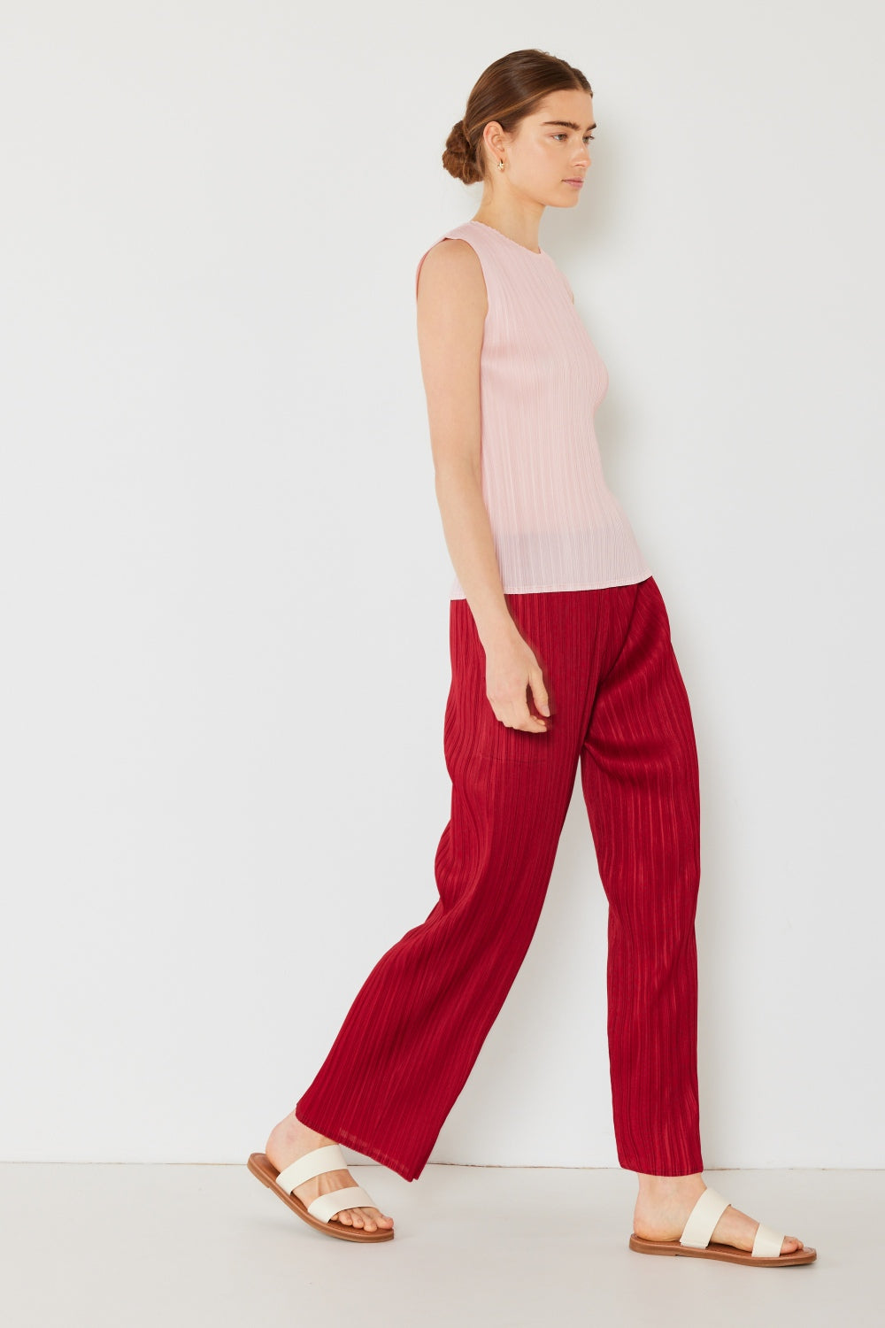 Marina West Swim Pleated Elastic-Waist Straight Pants - Premium Waist Straight Pants from Concordia Style Boutique - Just $52.80! Shop now at Concordia Style Boutique