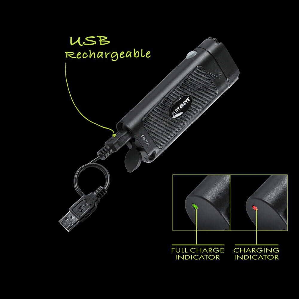 FLATEYE™ Rechargeable FR-500 Flashlight – 500 Lumens - Concordia Style Boutique