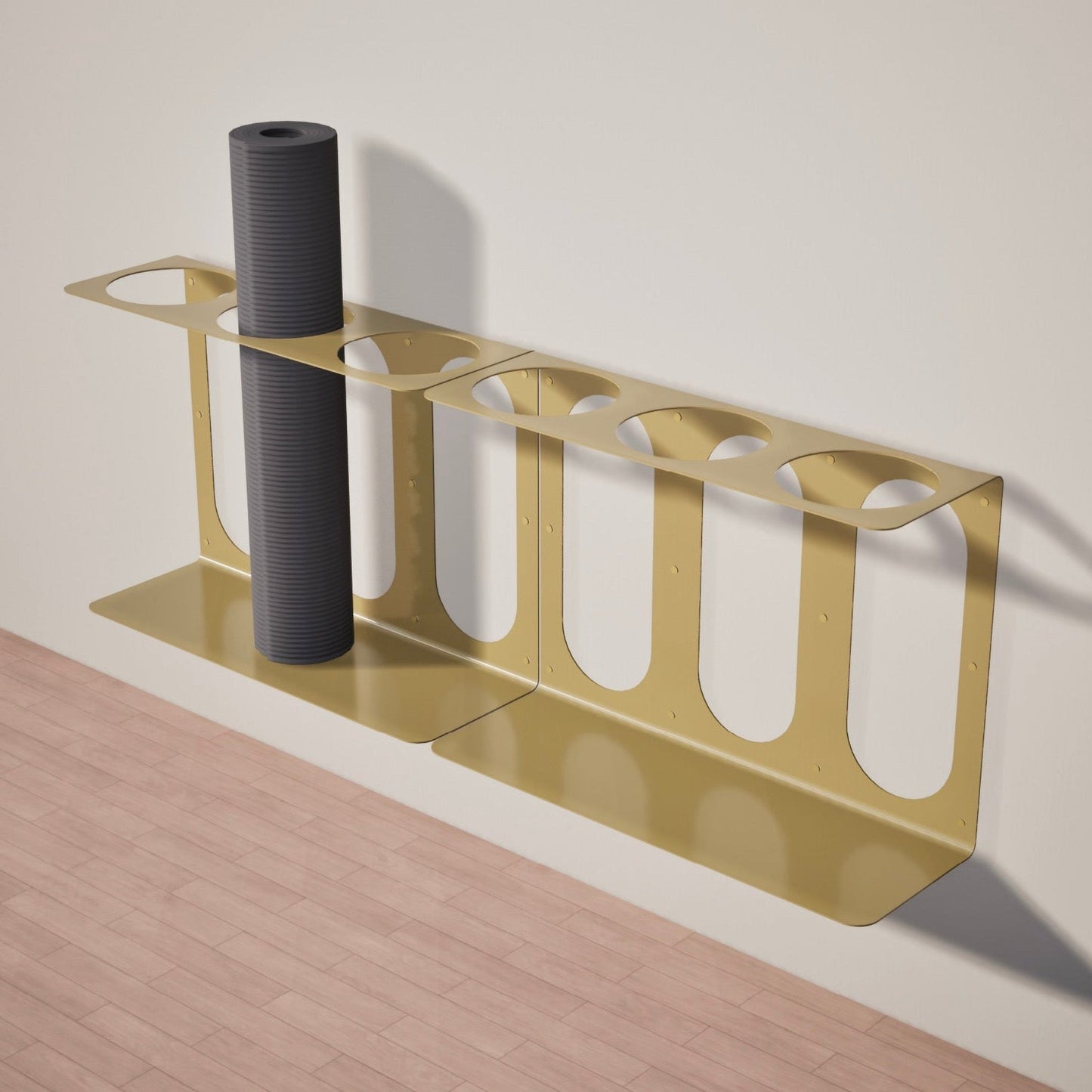 Yoga Mat Wall Bracket | Holds 3 Mats/Rollers