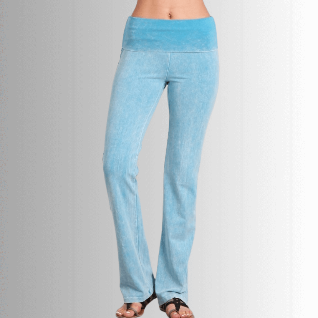 Bootcut Flare Mineral Washed Jeggings Made in USA - Concordia Style Boutique