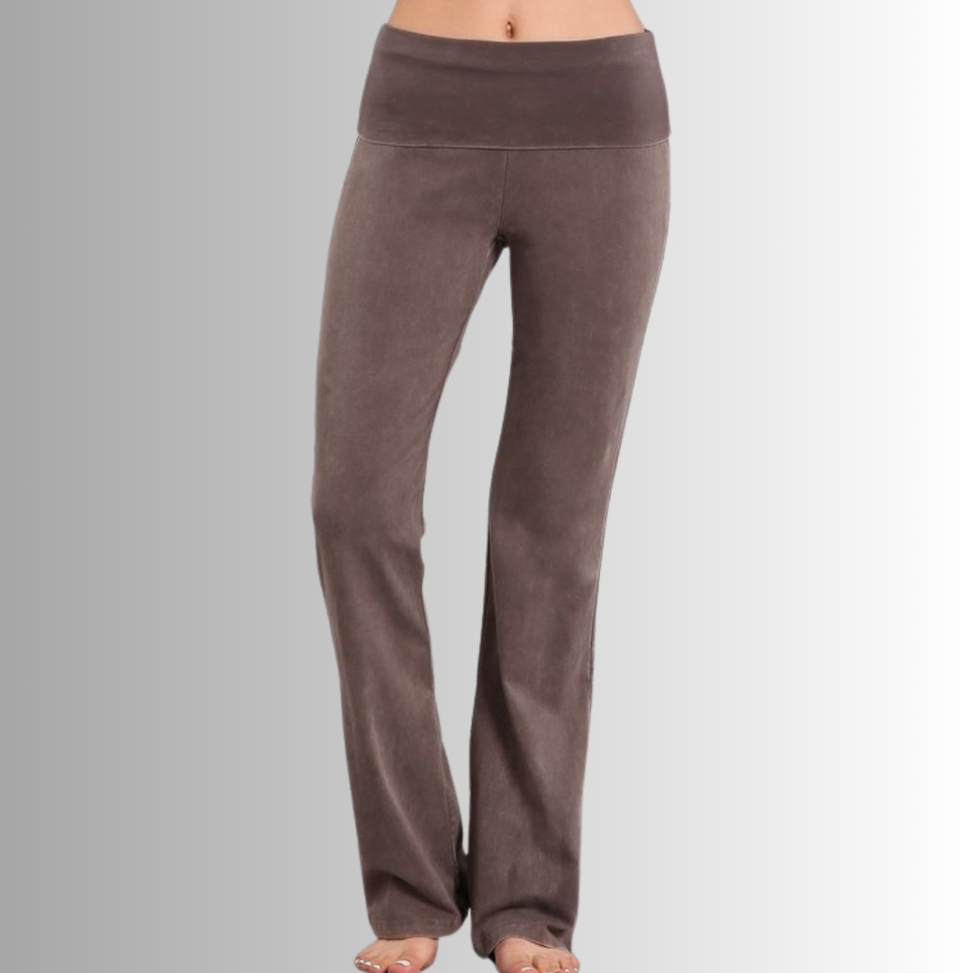 Bootcut Flare Mineral Washed Jeggings Made in USA - Concordia Style Boutique