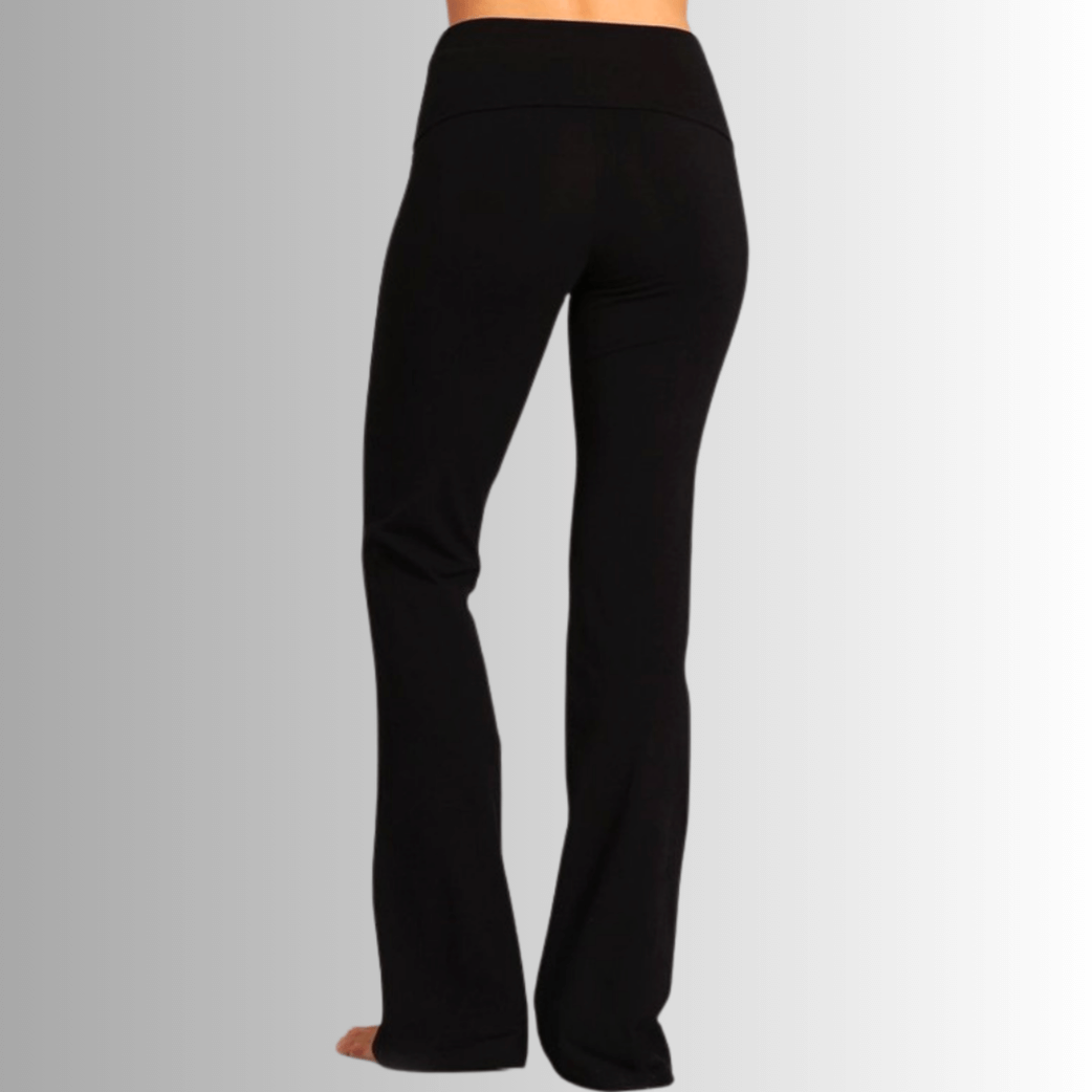 Black Bootcut Yoga Lounge Pants Made in USA - Concordia Style Boutique