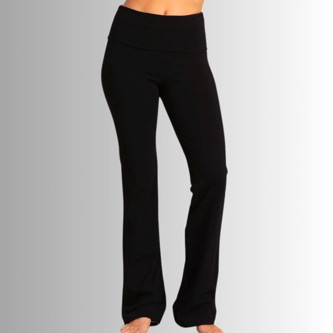 Black Bootcut Yoga Lounge Pants Made in USA - Concordia Style Boutique