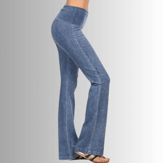 Bootcut Flare Mineral Washed Jeggings Made in USA - Concordia Style Boutique