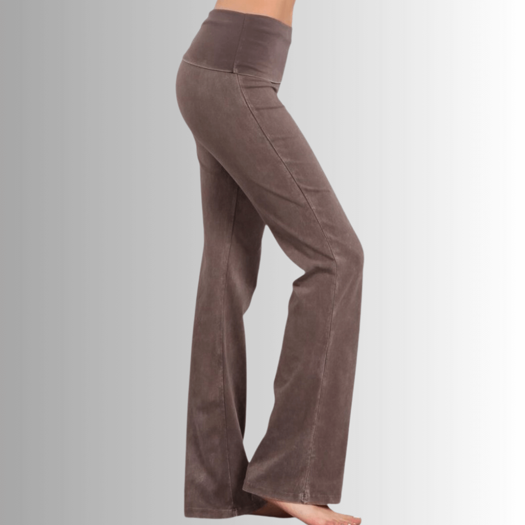 Bootcut Flare Mineral Washed Jeggings Made in USA - Concordia Style Boutique