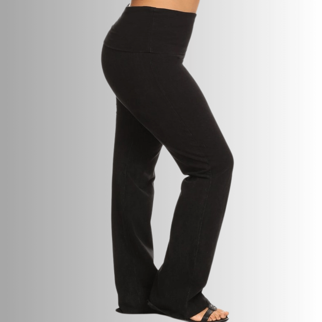 Bootcut Mineral Washed Jeggings in Plus Size - Concordia Style Boutique