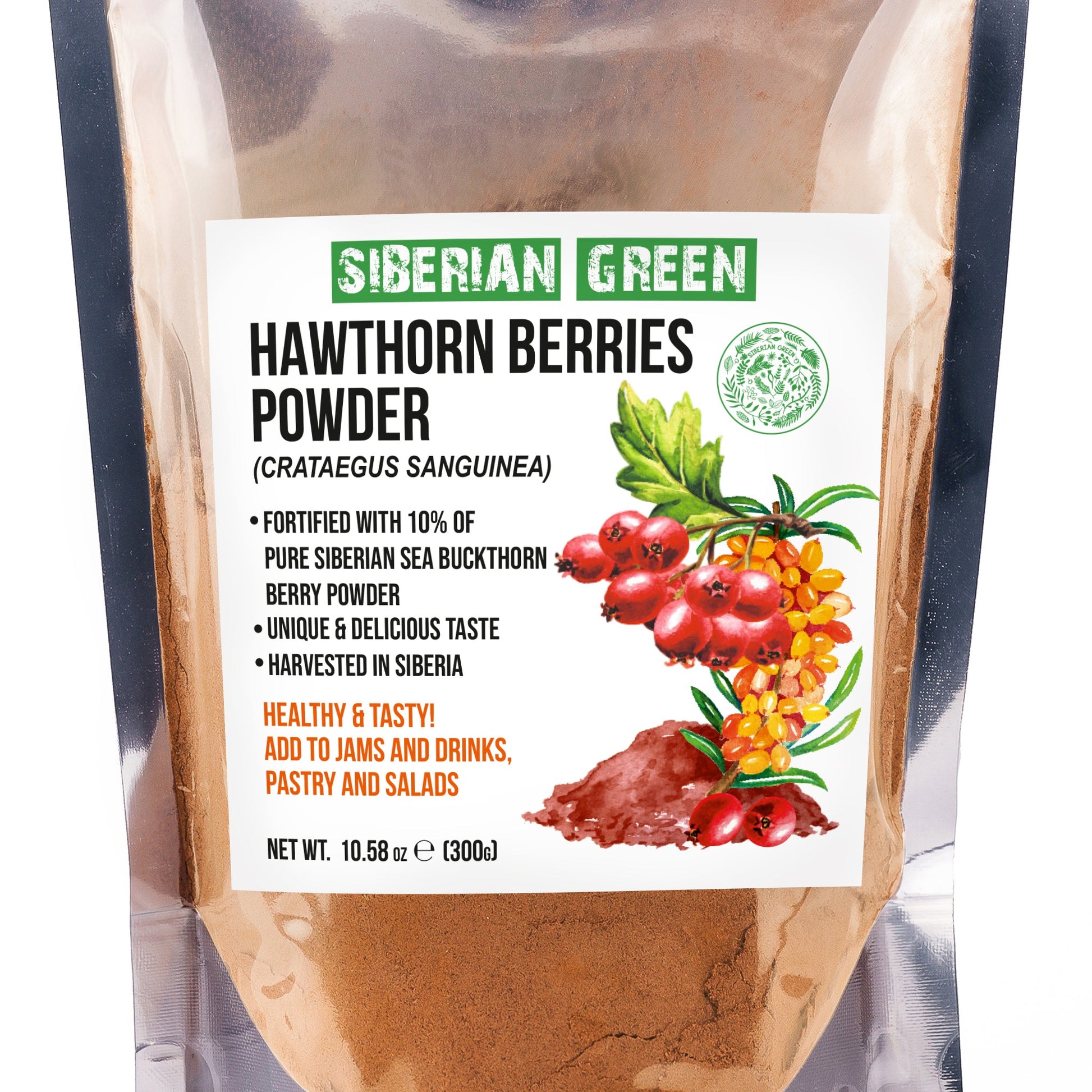 Siberian Hawthorn Powder with Sea Buckthorn – 300g - Concordia Style Boutique