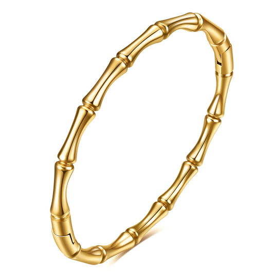 Bracelet - Simple - Round - Bamboo Knot - 5MM-  Stainless Steel - Magnetic - Premium Bracelet from Concordia Style Boutique - Just $12.80! Shop now at Concordia Style Boutique