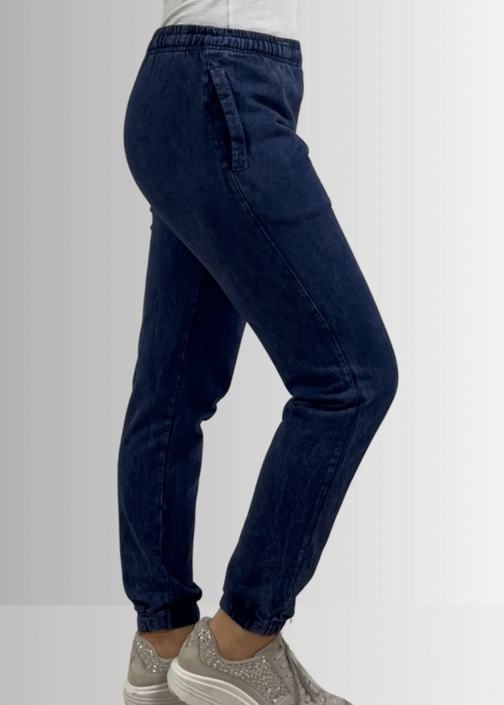 All Day French Terry Pocket Joggers Dark Denim - Concordia Style Boutique