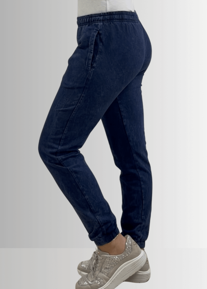 All Day French Terry Pocket Joggers Dark Denim - Concordia Style Boutique