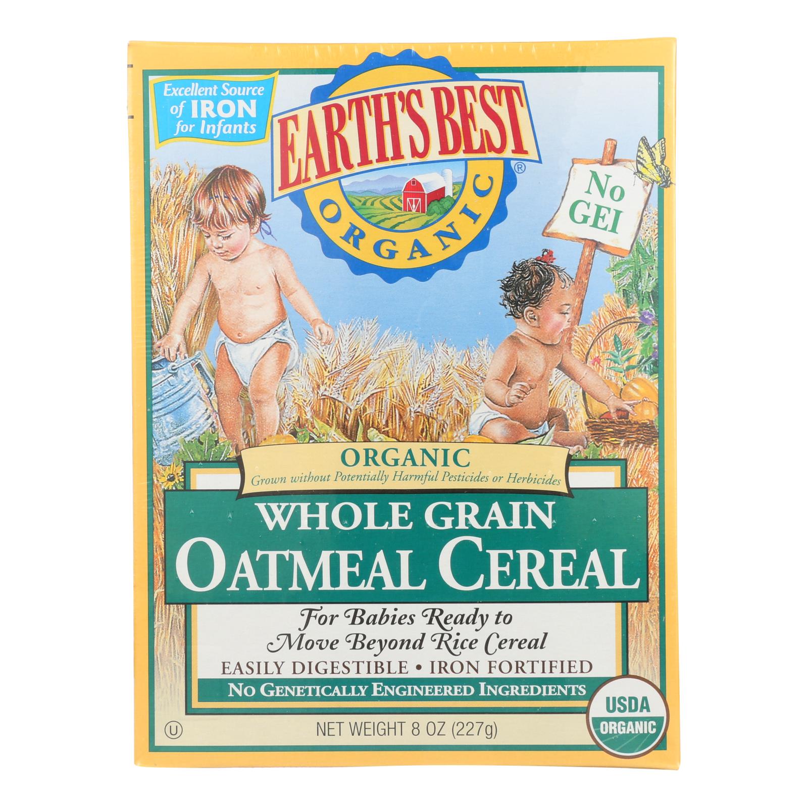 Earth's Best Organic Whole Grain Oatmeal Cereal for Infants, 12-Pack of 8 Oz. - Concordia Style Boutique