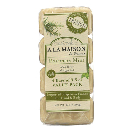 A La Maison Rosemary/Mint Exfoliating Bar Soap (Pack of 4) - Concordia Style Boutique