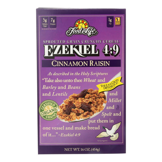 Foof For Life Baking Co. Ezekiel 4:9 Organic Sprouted Whole Grain Cinnamon Raisin Cereal (Pack of 6 - 16 Oz.) - Concordia Style Boutique