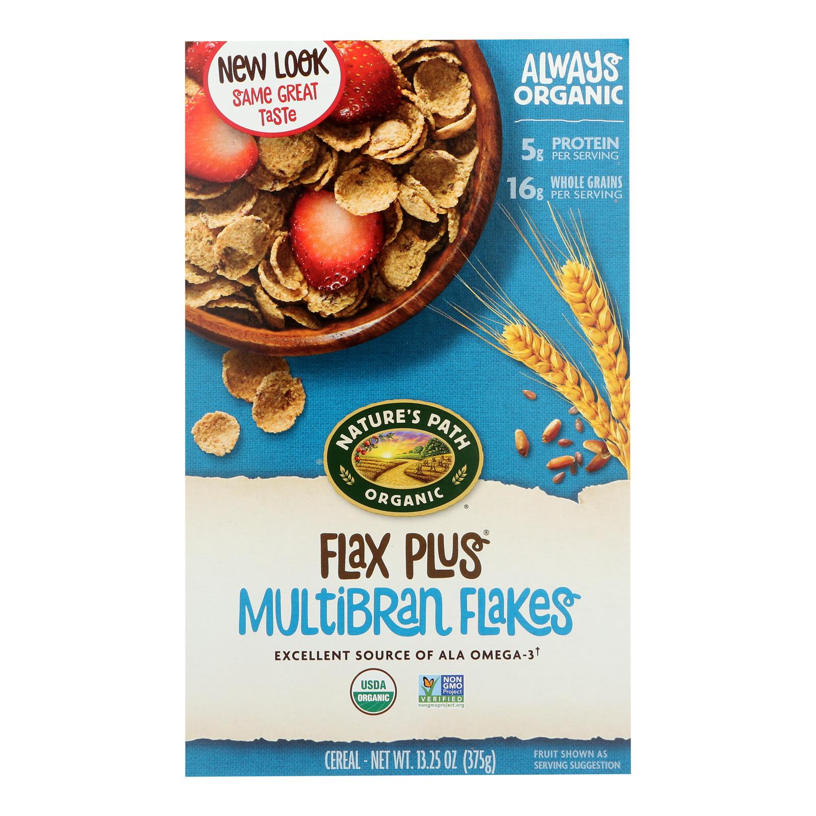 Nature's Path Organic Flax Plus Multi-Bran Flakes Cereal, 13.25 Oz (Pack of 12) - Concordia Style Boutique