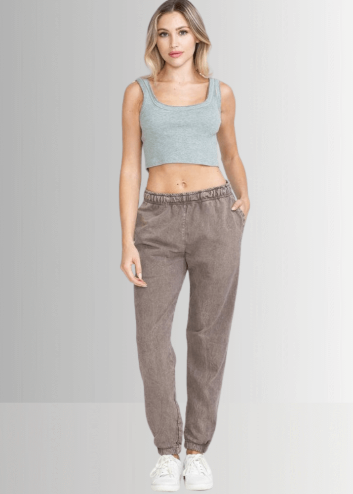 All Day French Terry Pocket Joggers Desert Taupe - Concordia Style Boutique