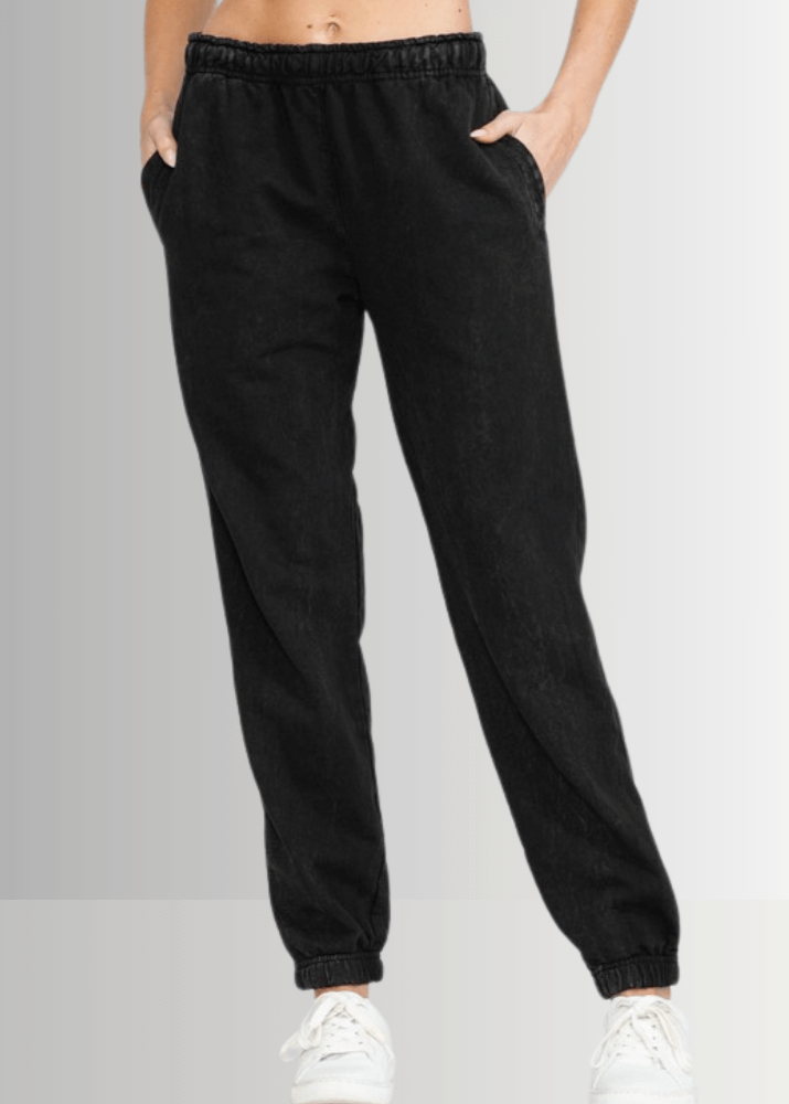 All Day French Terry Pocket Joggers in Black - Concordia Style Boutique